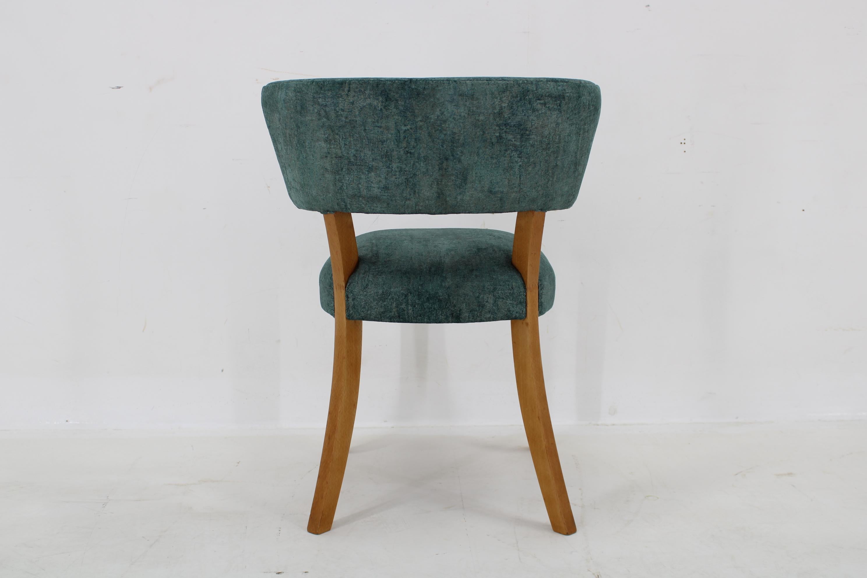20th Century 1950s Side Chair in Velvet , Italy For Sale