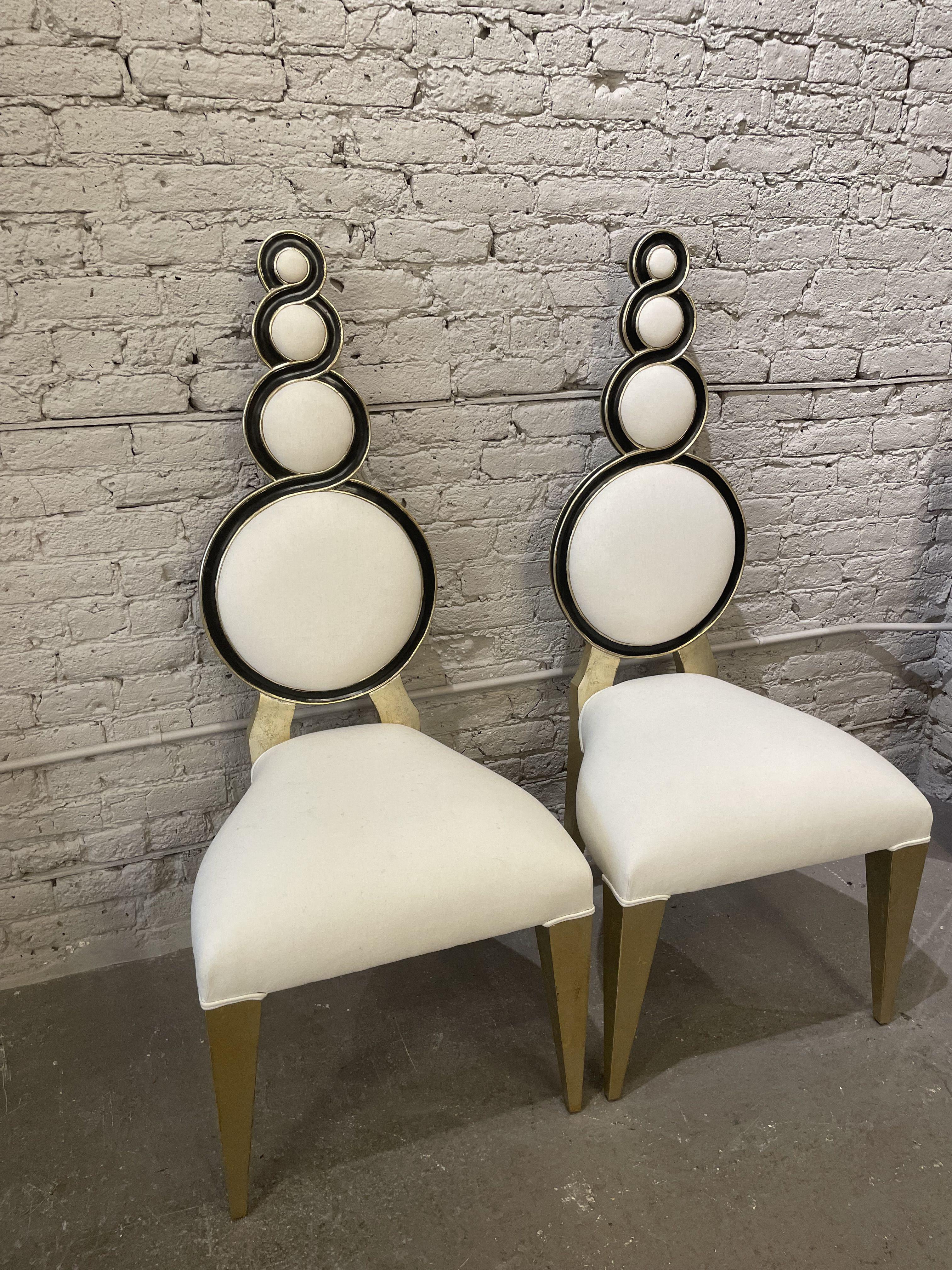 Hollywood Regency 1950s Side Chairs - a Pair For Sale