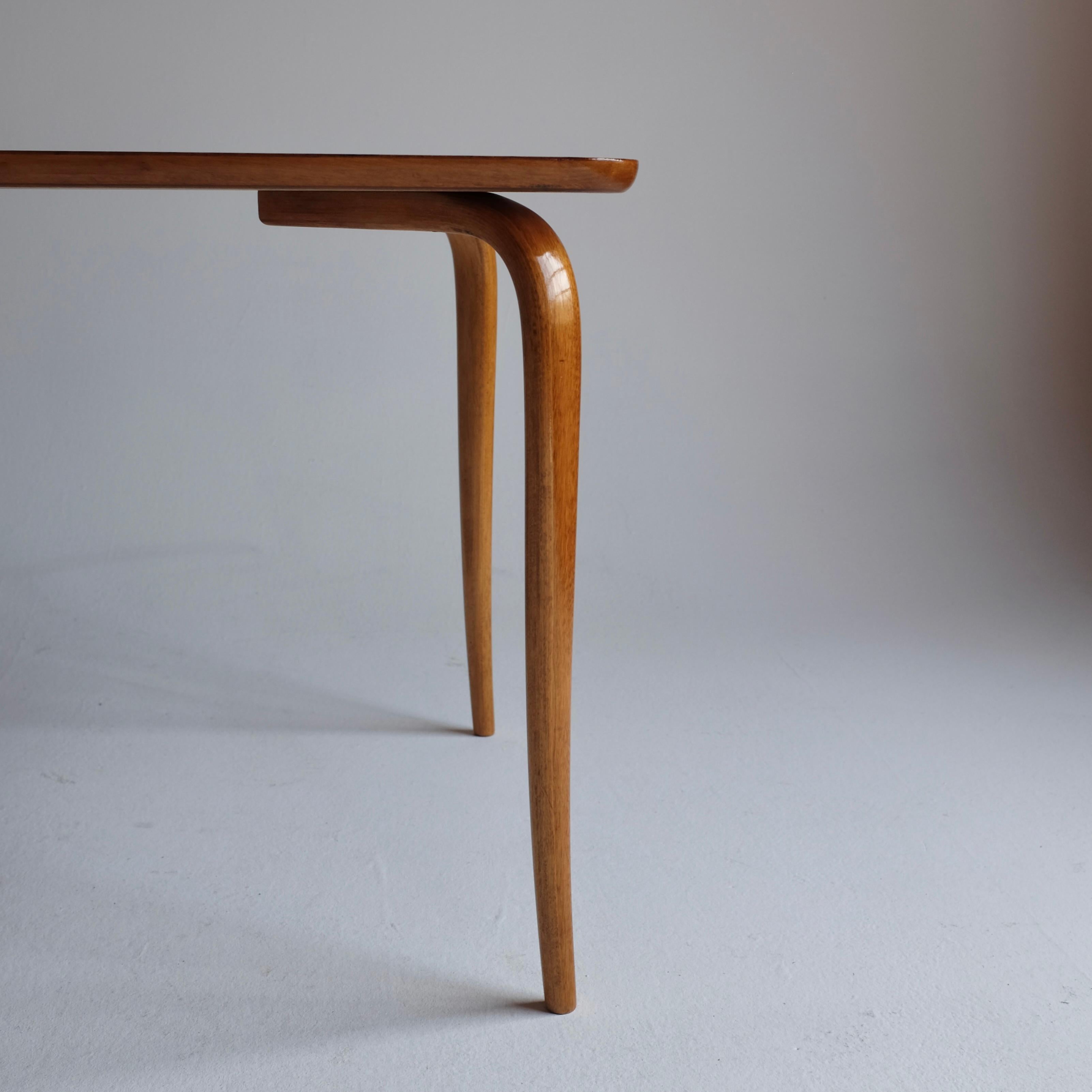1950s Side Table by Bruno Mathsson for Firma Karl Mathsson, Sweden In Good Condition For Sale In Brooklyn, NY