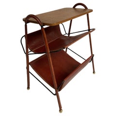 1950's Side Table or Magazine Rack by Jacques Adnet