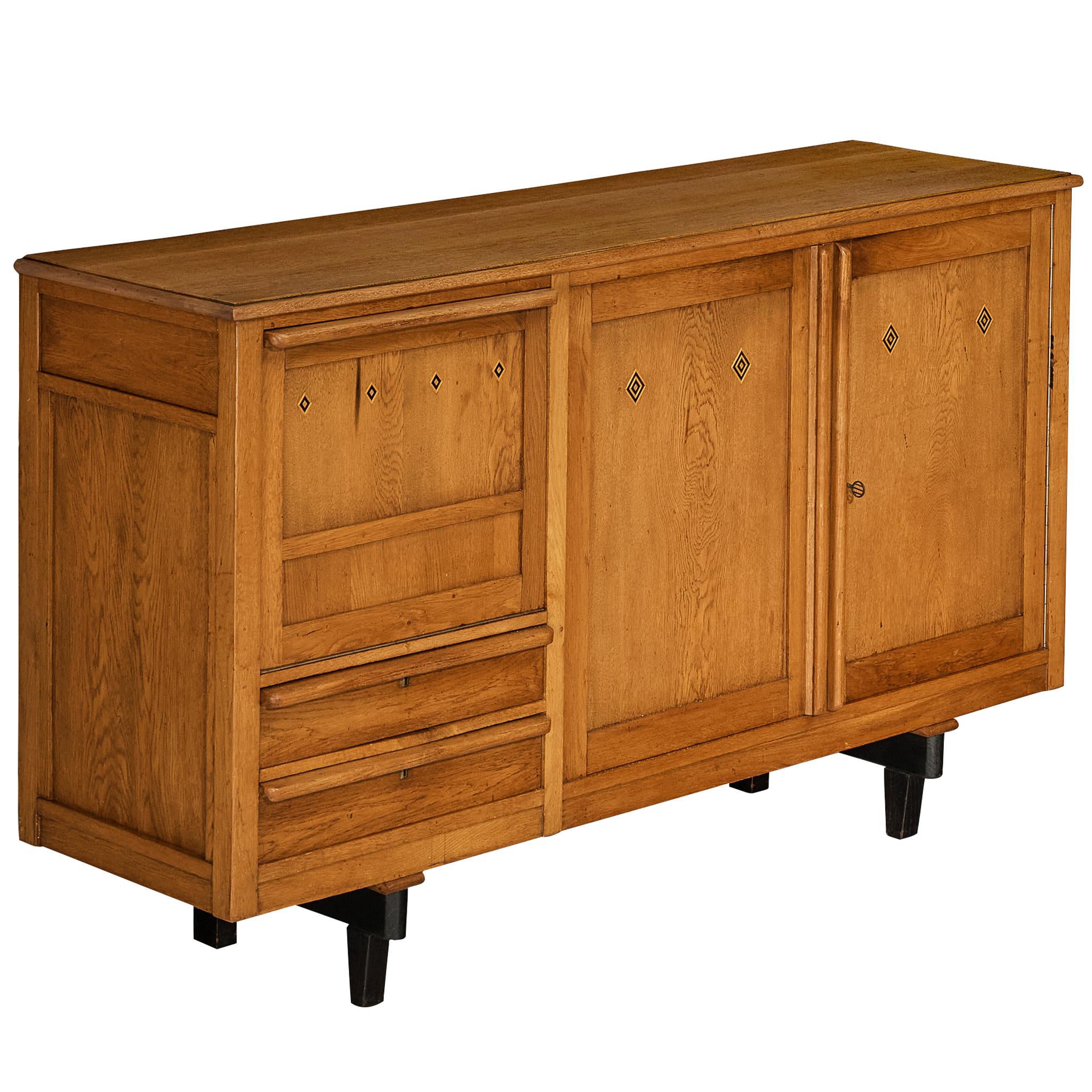 Made in England Multiyork Solid Oak Triple Drawer Sideboard Bookcase ...