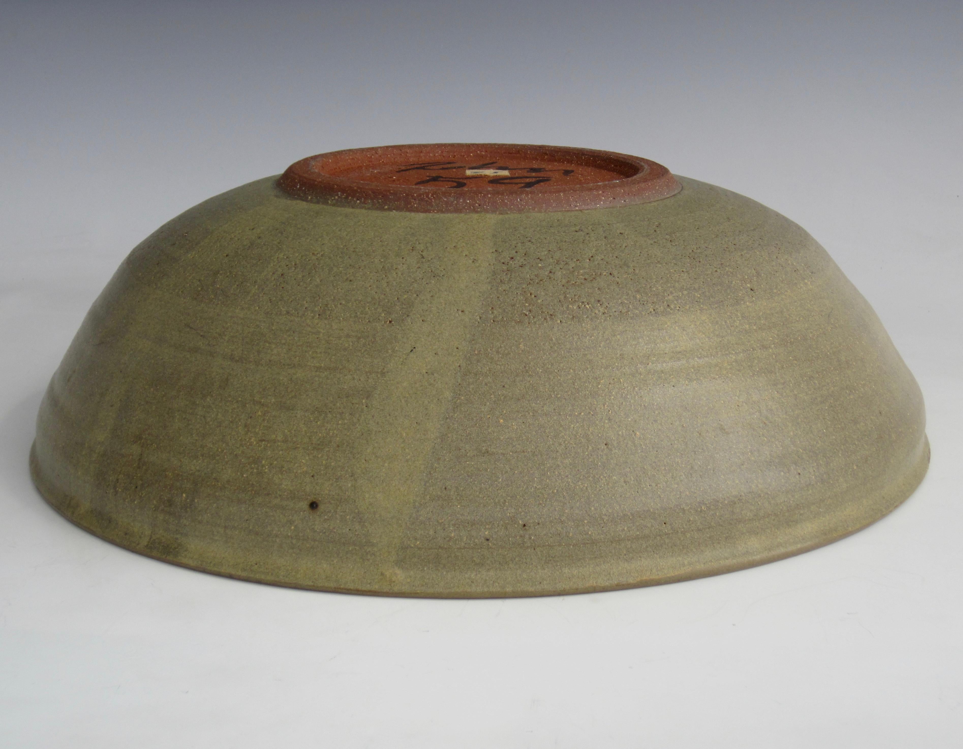 1950s Signed Monumental Art Studio Pottery Bowl 3