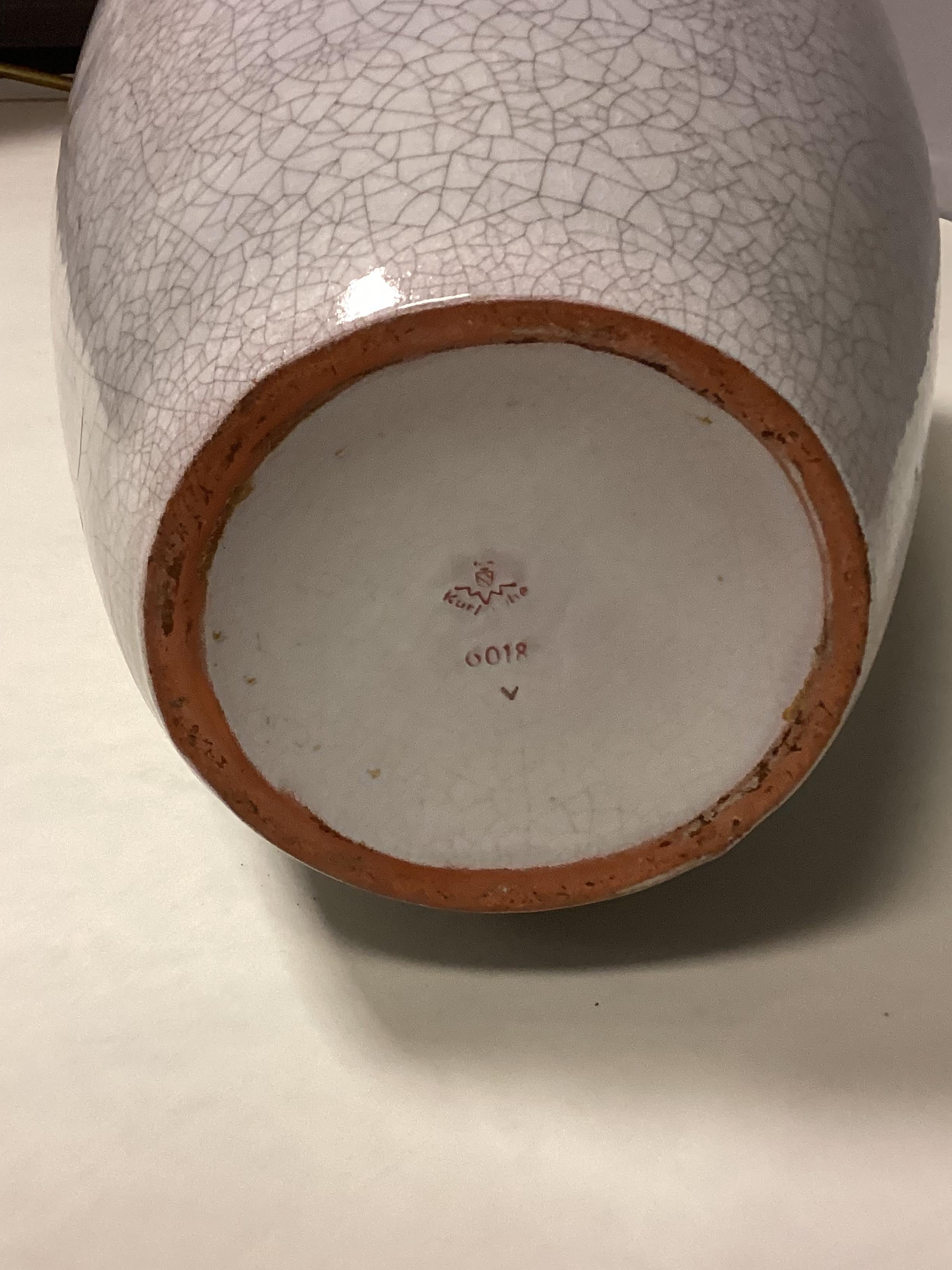 1950's Silberdiestel Deutschland Große Bodenvase Craquele Keramik Grau Schwarz 50er Jahre (Glasiert)