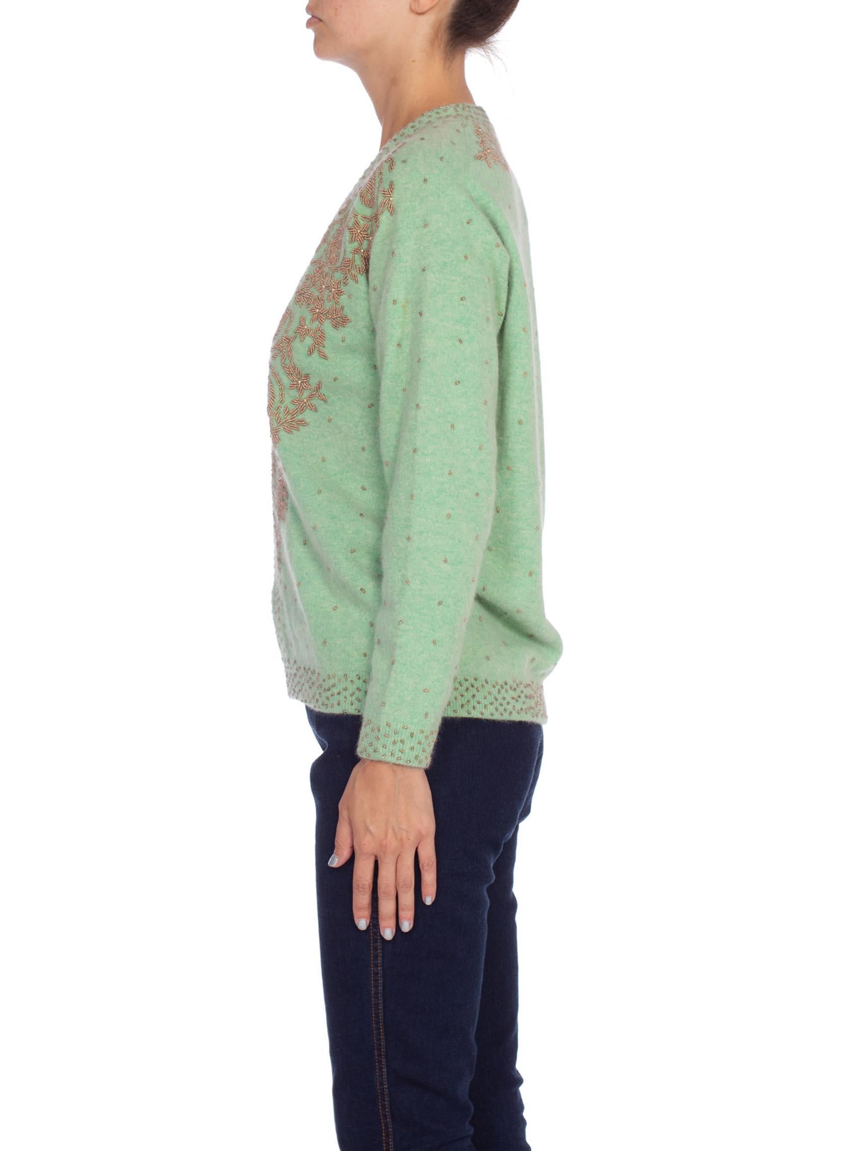 mint green cardigan