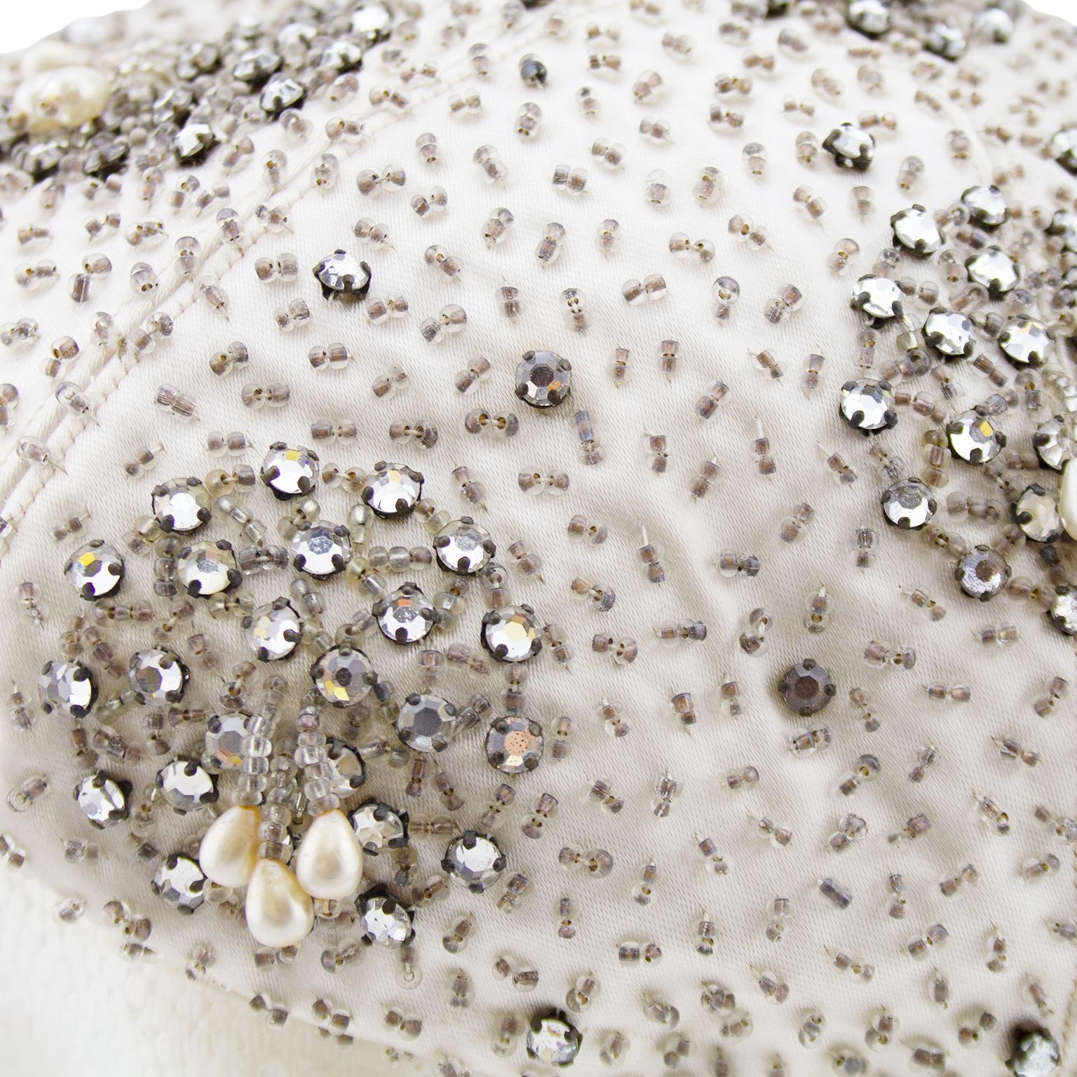 1950's Silver Beaded and Embellished Beret For Sale at 1stDibs | silver ...