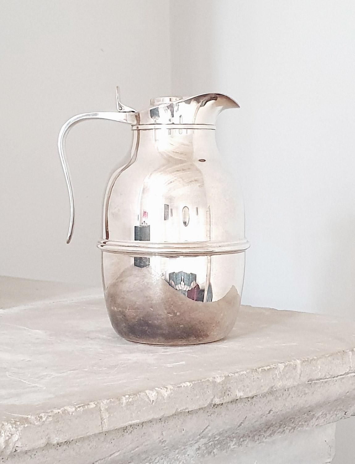 1950s Silver Coffee Thermos In Good Condition In Florence, Tuscany