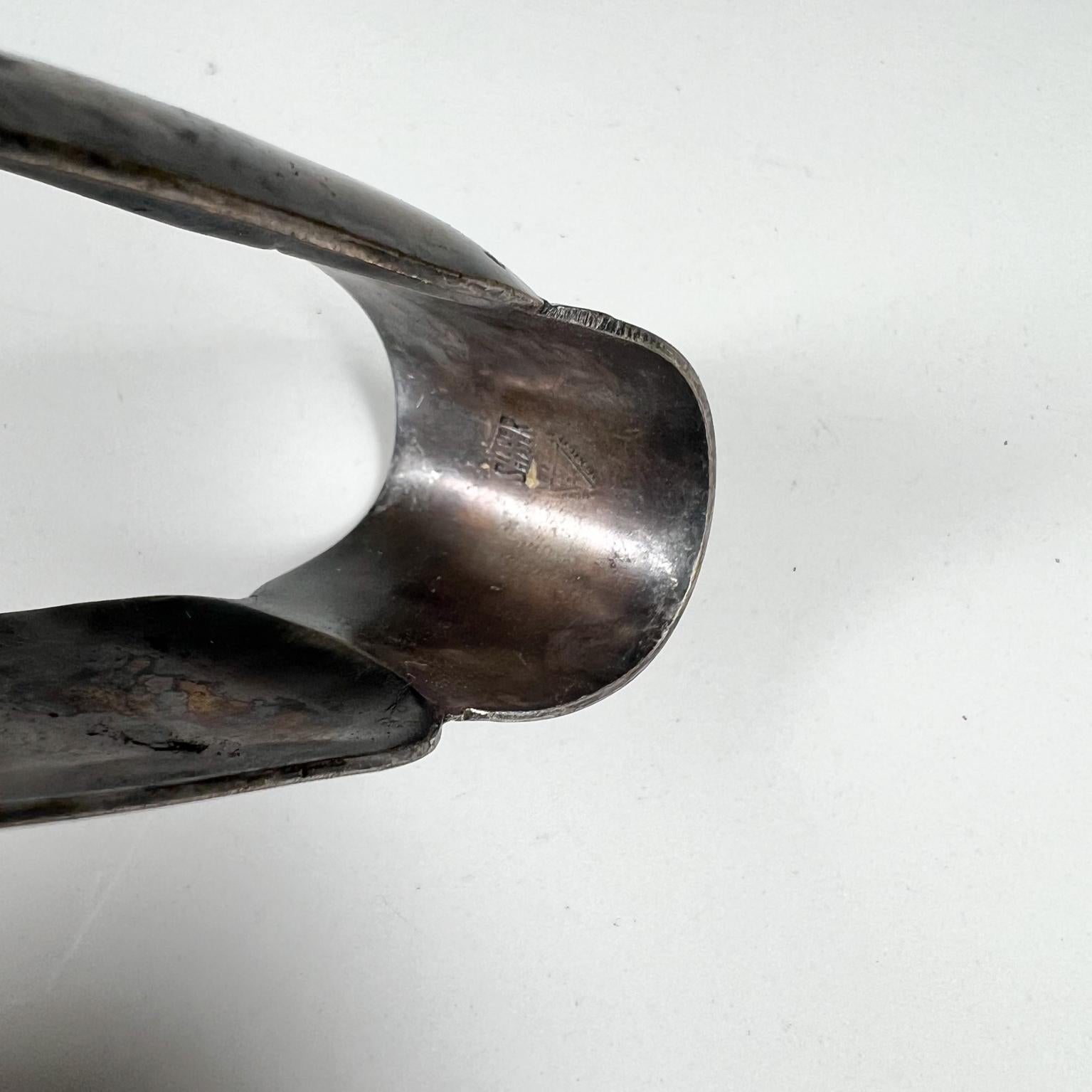 1950s Silver Plate Barware Sculptural Ice Tongs Mexico Style William Spratling For Sale 5