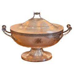 Urna de plata con tapa de los años 50