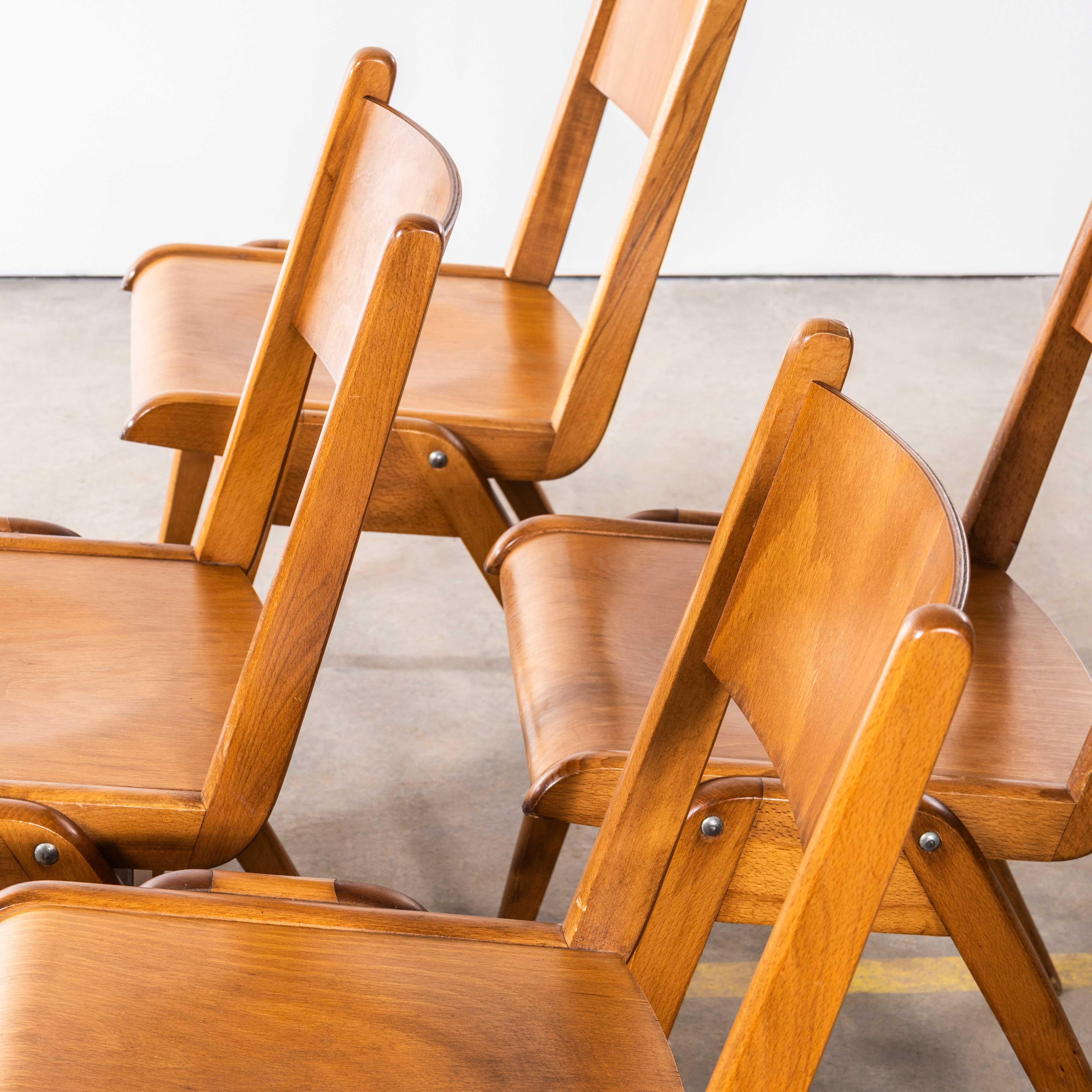 1950's Simple Casala Stacking Dining Chairs For Sale 6