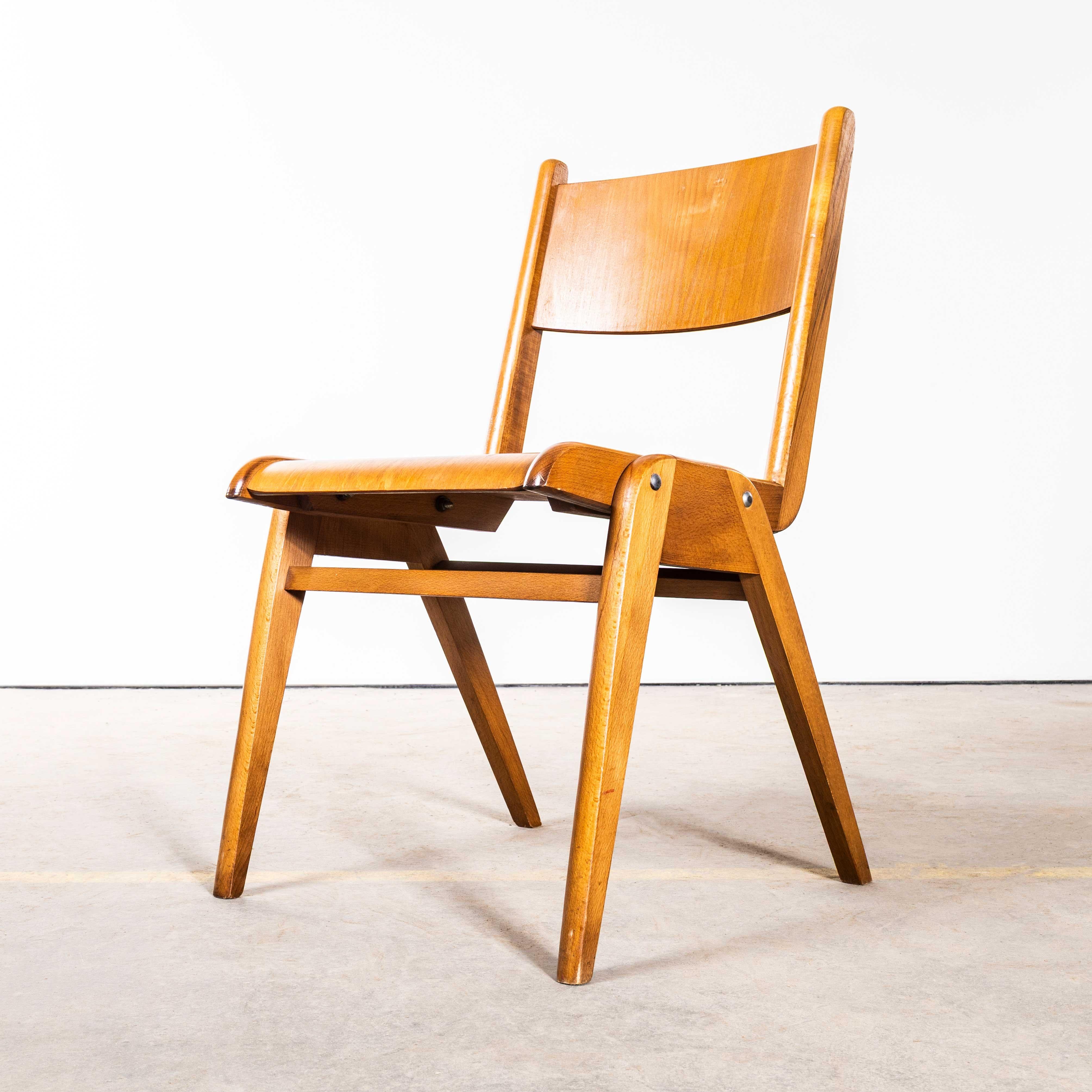 1950's Simple Casala Stacking Dining Chairs For Sale 8