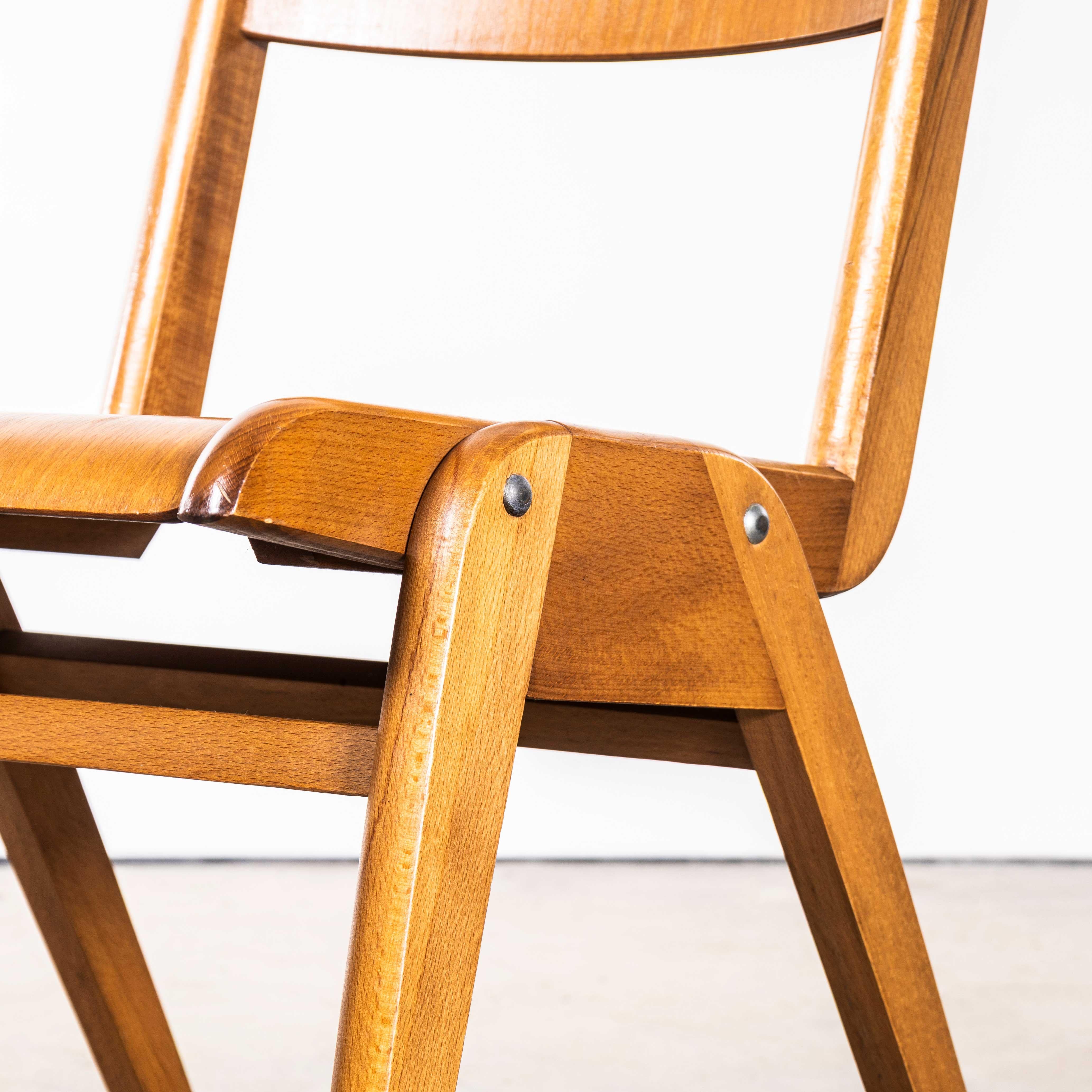 1950's Simple Casala Stacking Dining Chairs For Sale 10