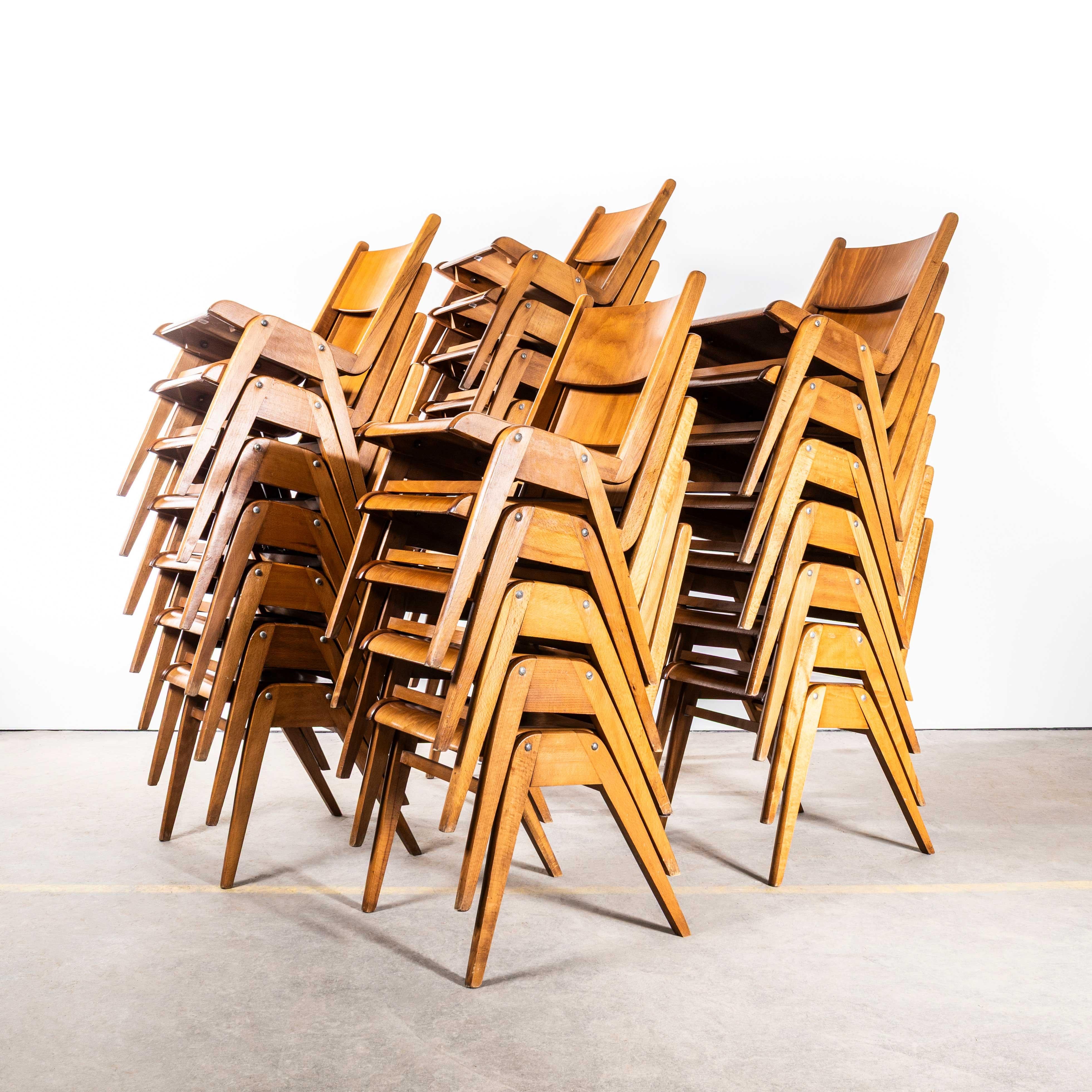 1950’s Casala Stacking Dining Chair. 

Casala is one of Germany’s best known furniture producers still producing to this day. This is one of their models in production since the sixties. Beautifully made, exceptionally strong and in immaculate