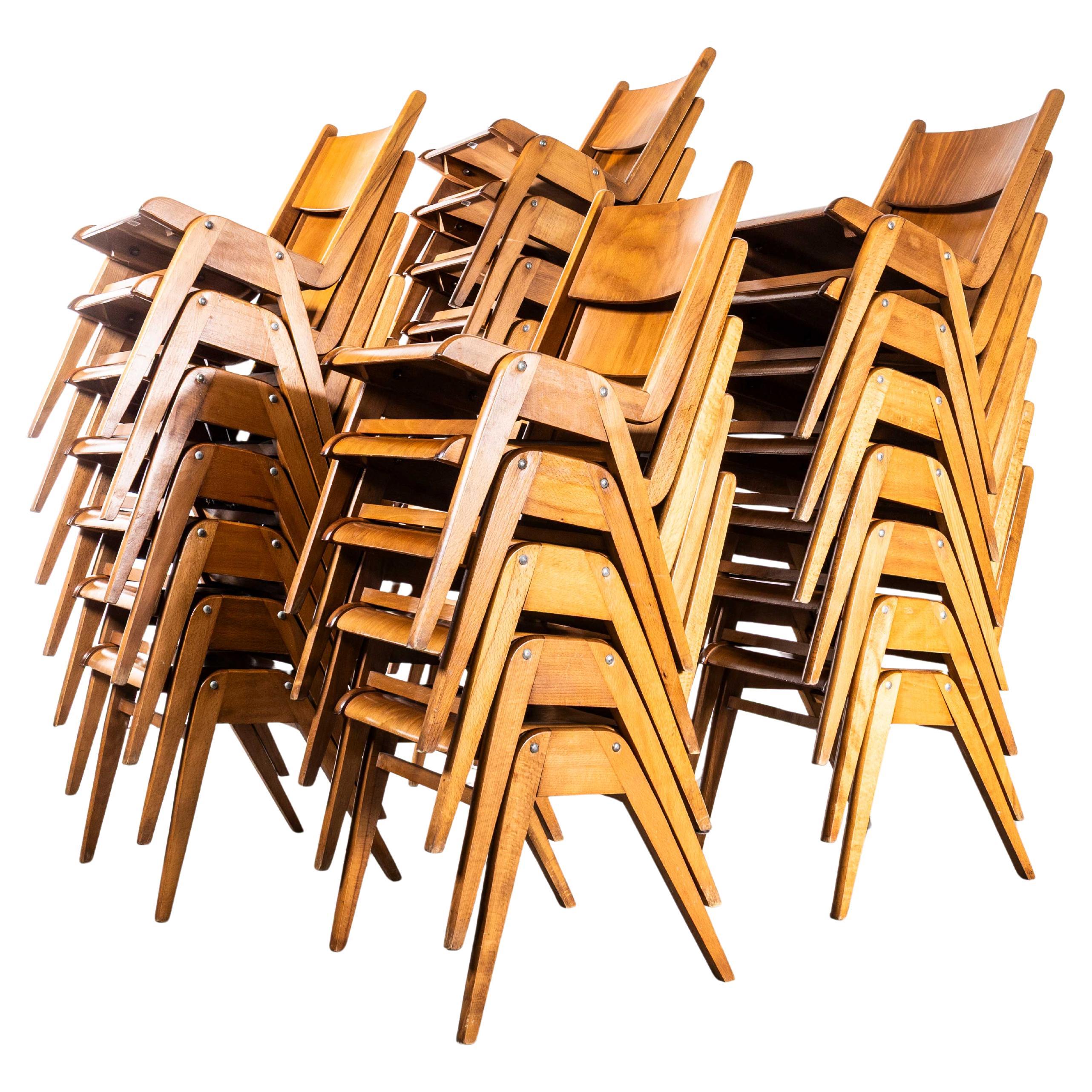 1950's Simple Casala Stacking Dining Chairs For Sale