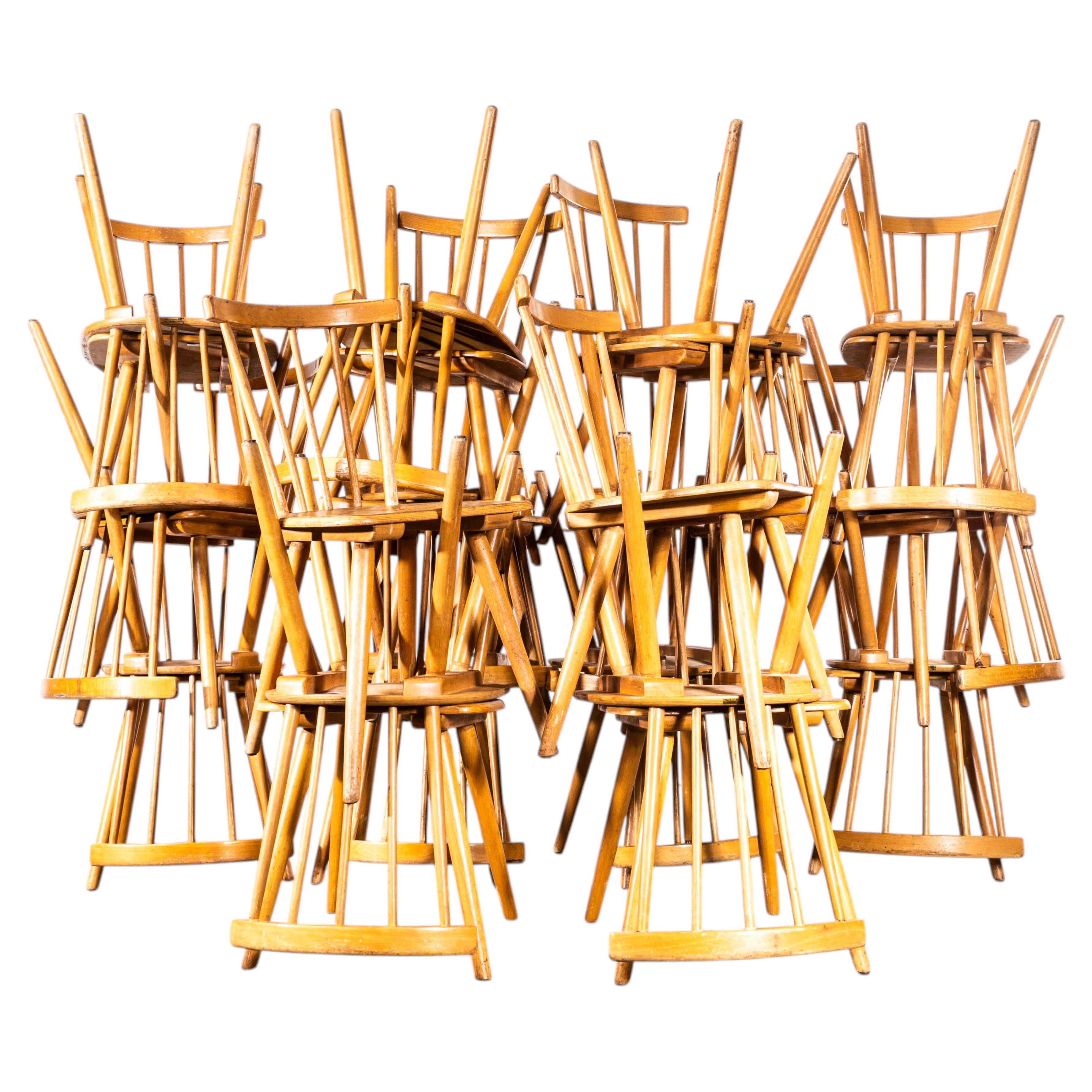 1950's Simple Elegant Stick Back Dining Chairs
