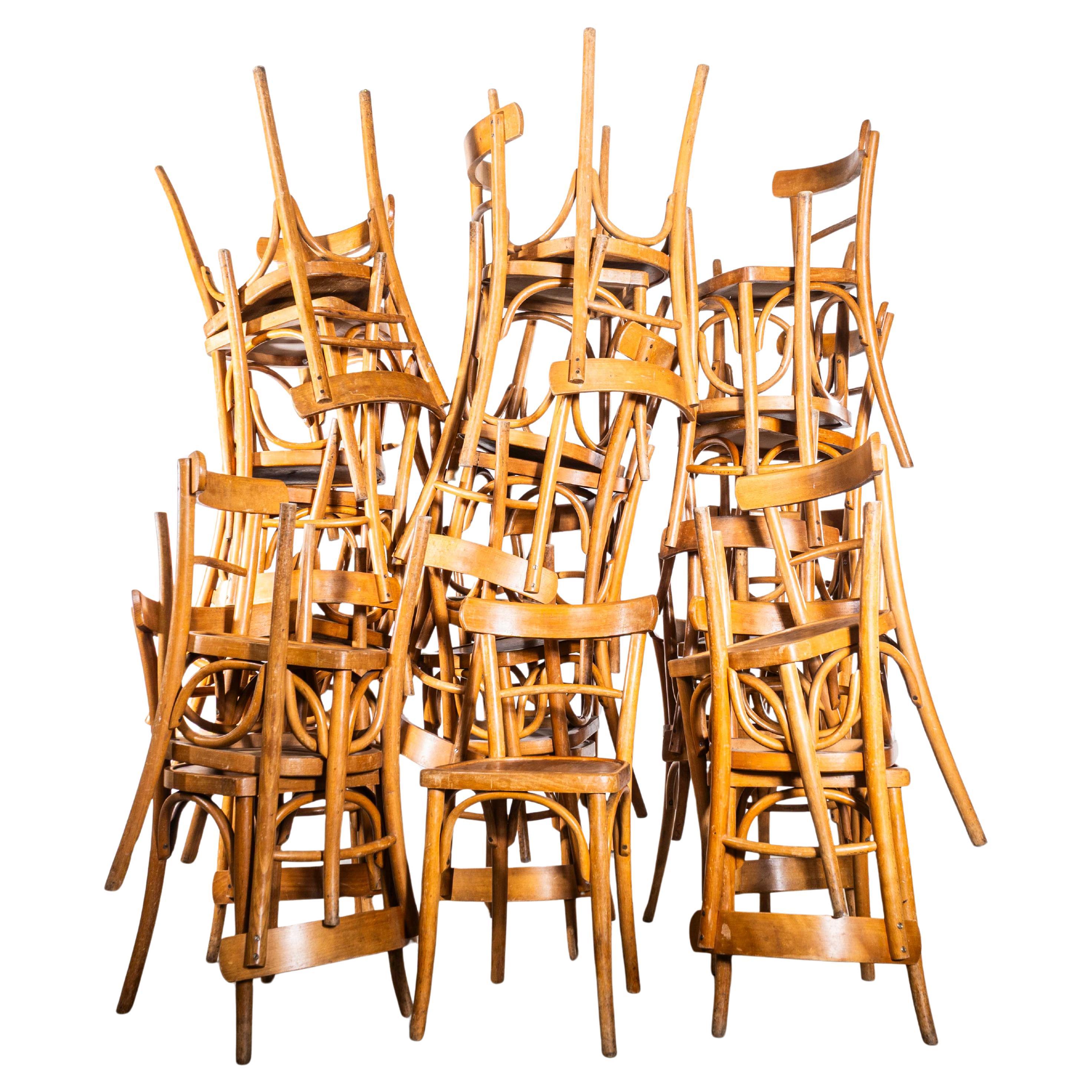 1950's Simple French Bistro Dining Chairs - Large Quantity Available