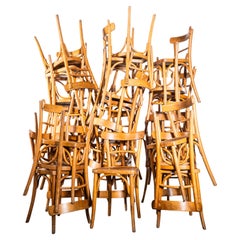 1950's Simple French Bistro Dining Chairs - Large Quantity Available