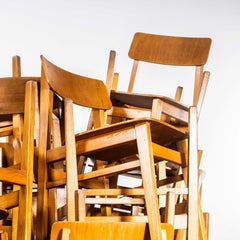 Schlichte Esszimmerstühle im Mid-Century-Stil aus den 1950er Jahren – 6er-Set