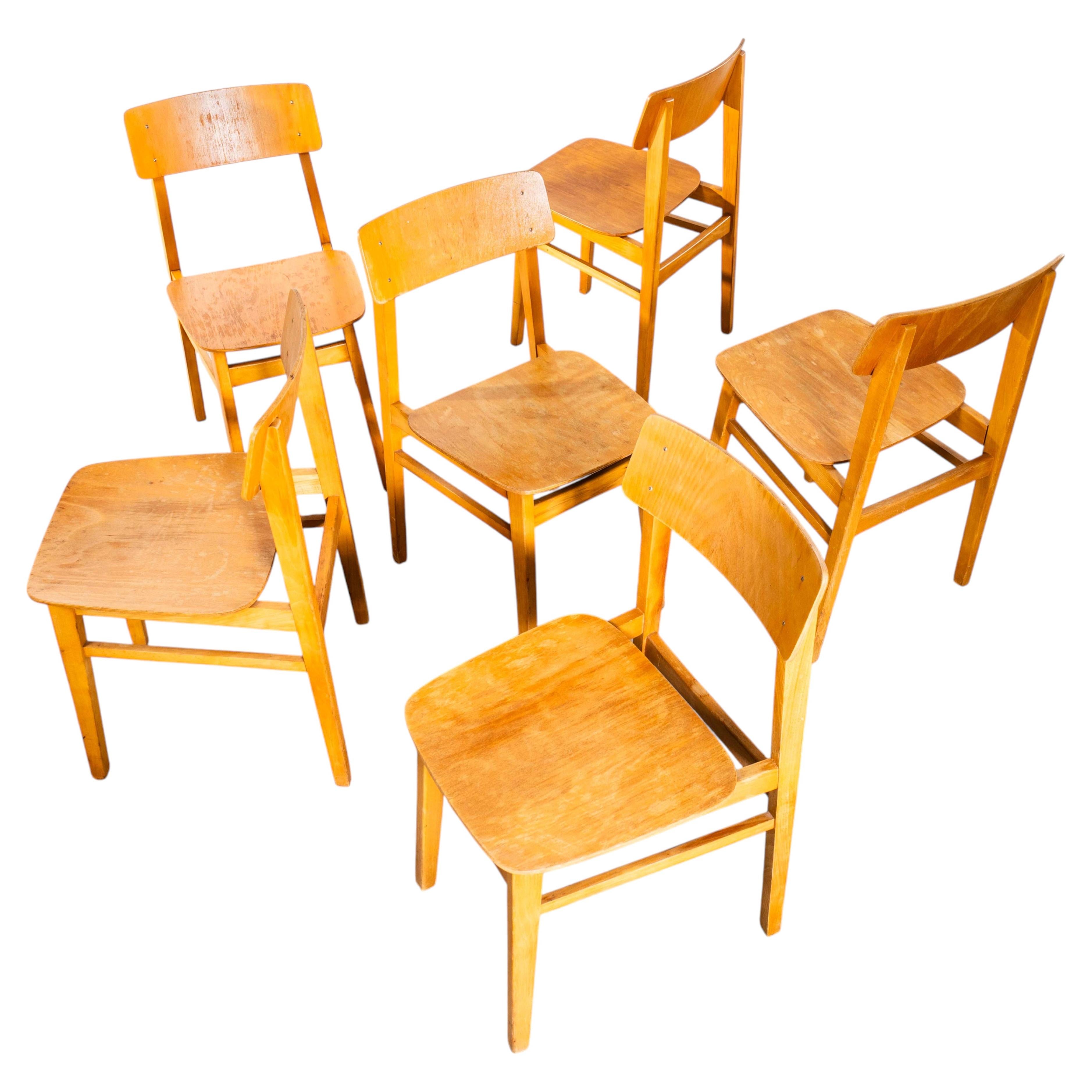 1950's Simple Mid Century Dining Chairs-set of 6