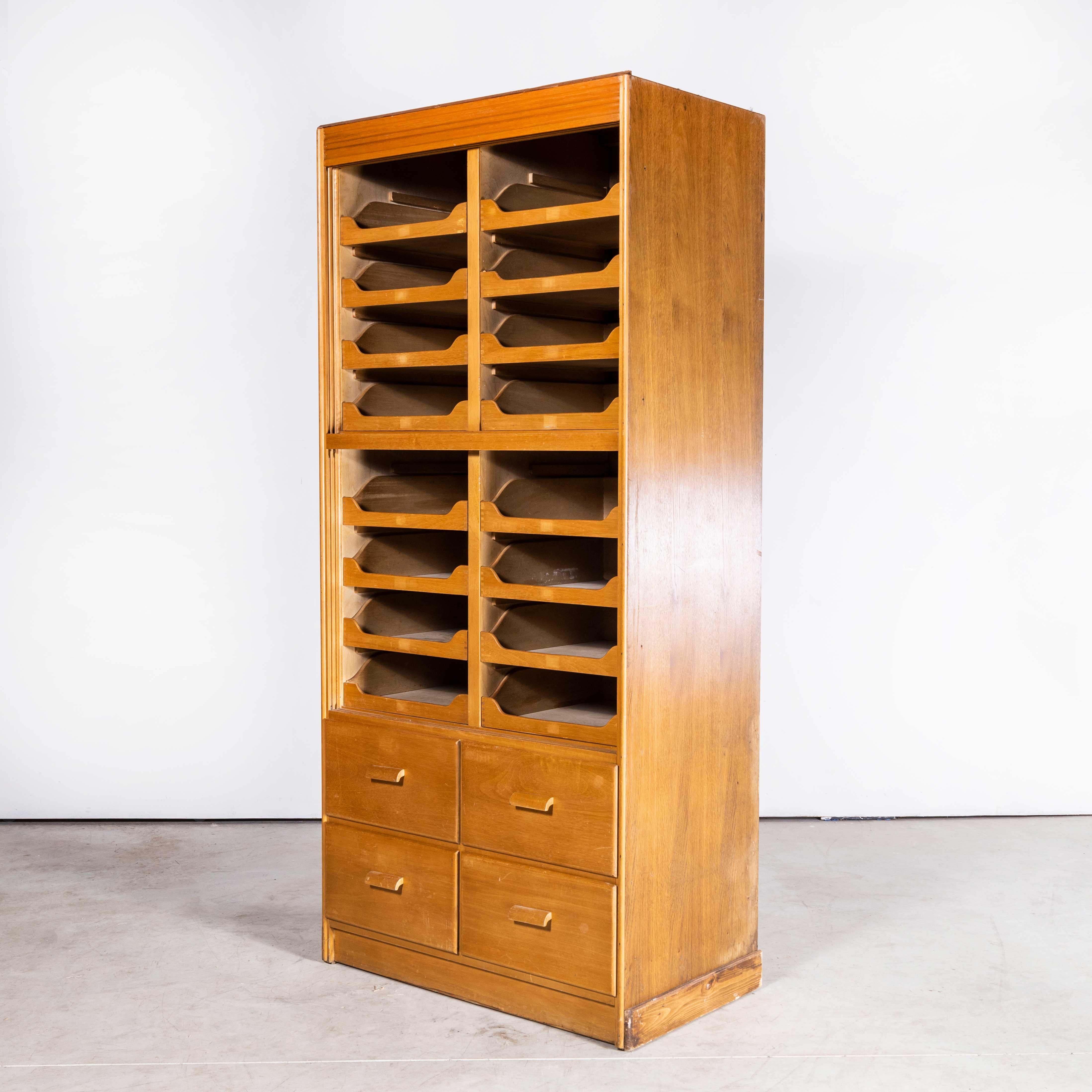 1950s Single Fronted Original Haberdashery Storage Unit - Twenty Drawer For Sale 3