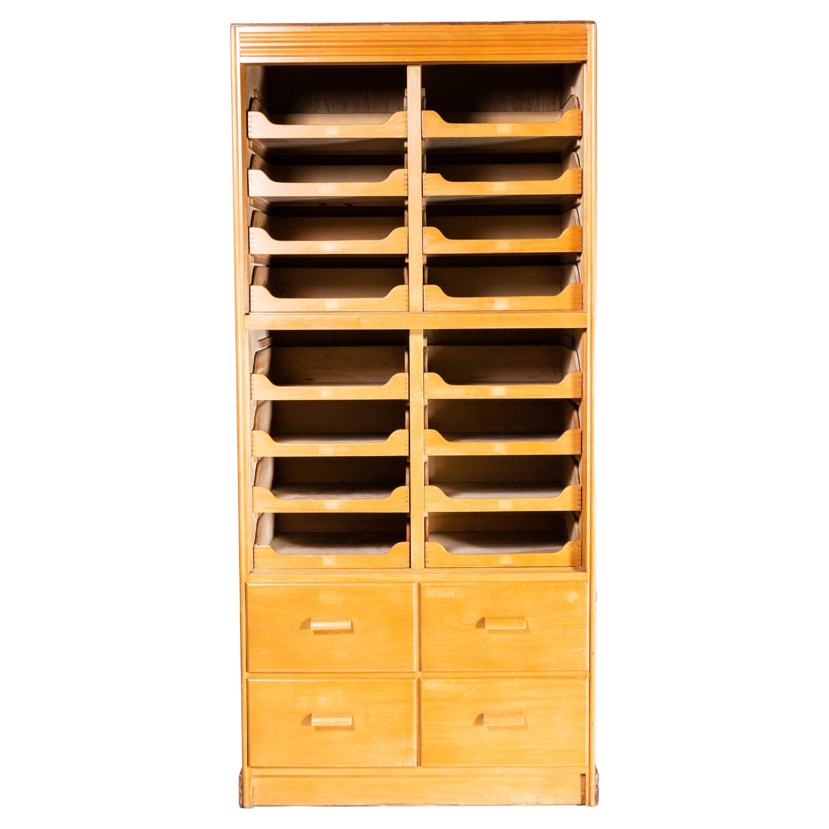 1950s Single Fronted Original Haberdashery Storage Unit - Twenty Drawer