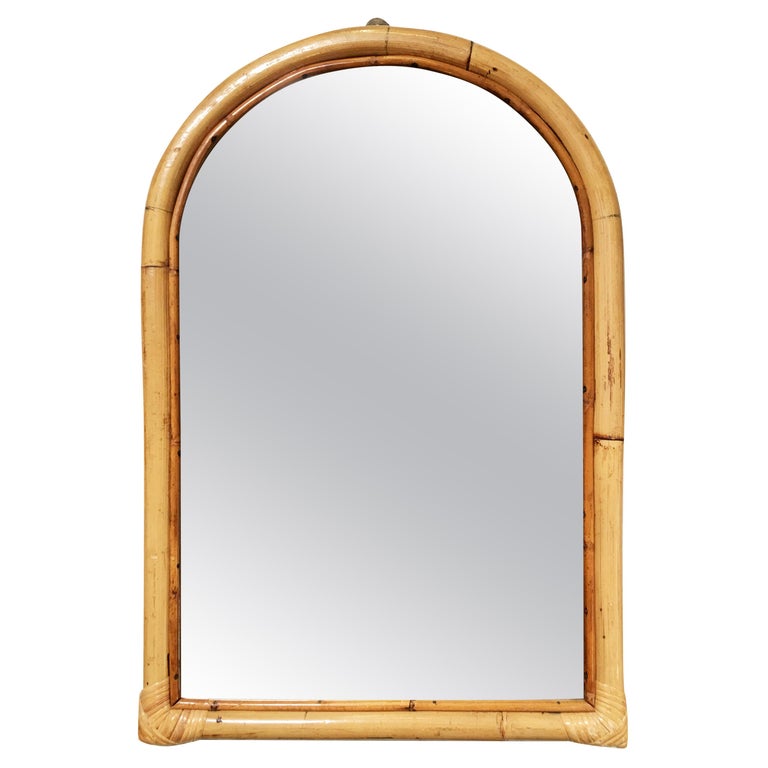 1950s SingleStrand Arched Rattan Mirror at 1stDibs rattan arch