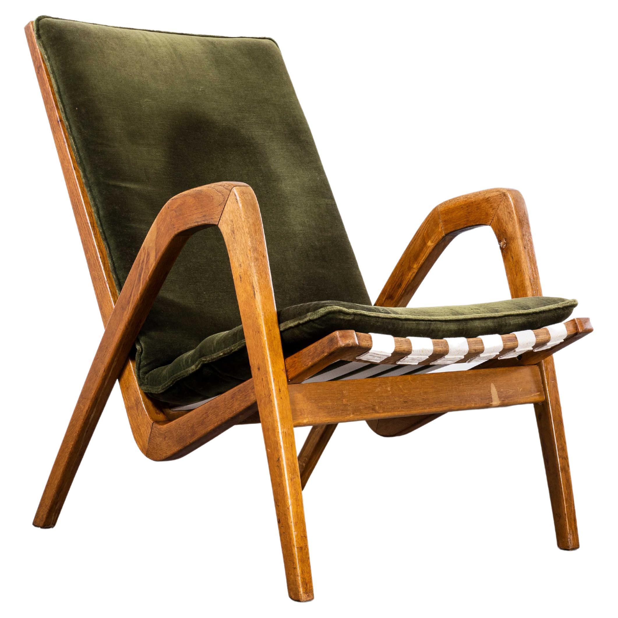 Leather bed Chairmaster Chairs with Red Lacquered Frame, USA, 1950s