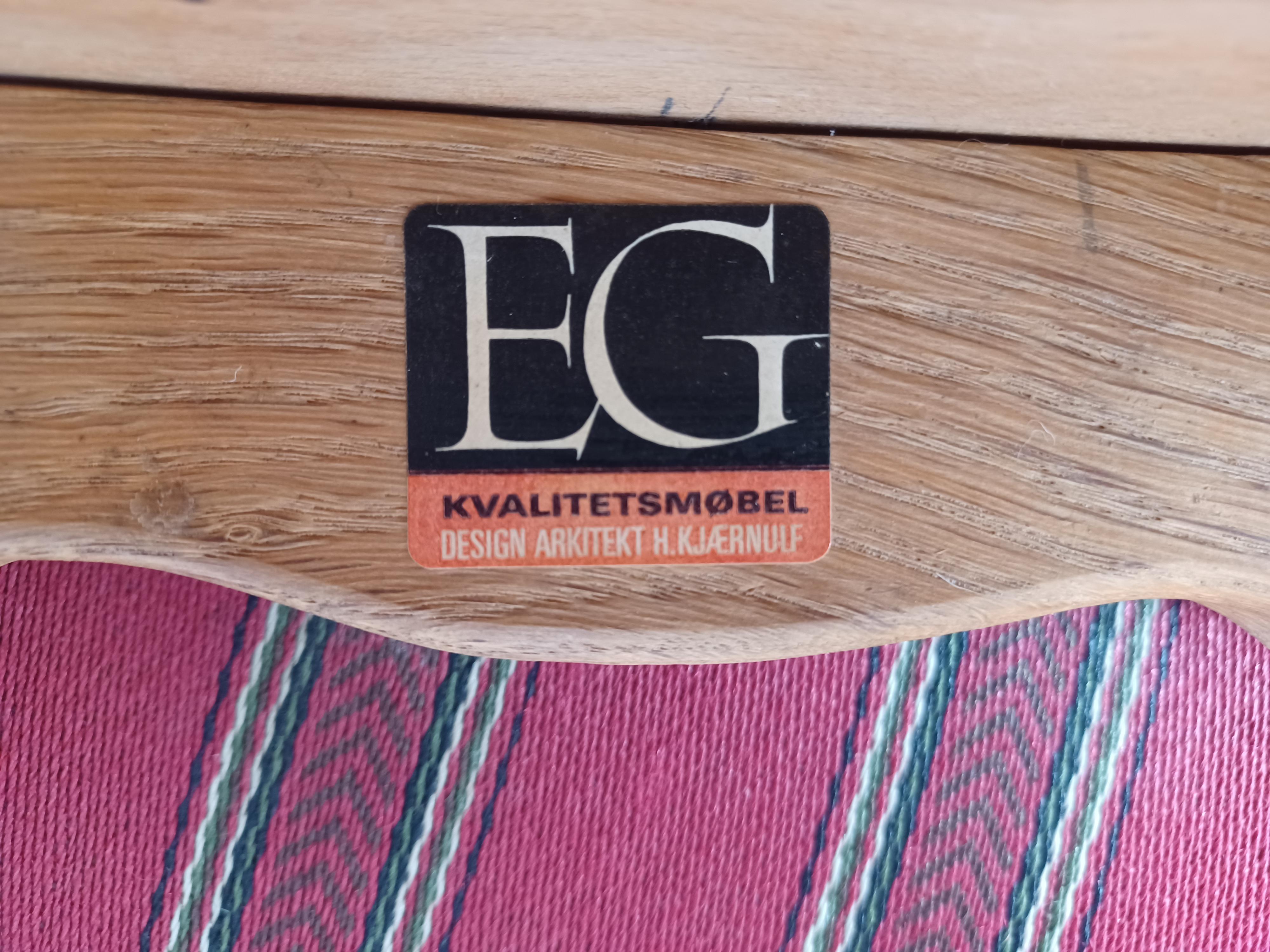 1950s Six Original Danish Henning Kjærnulf Brutalist Dining Chairs in Oak For Sale 10