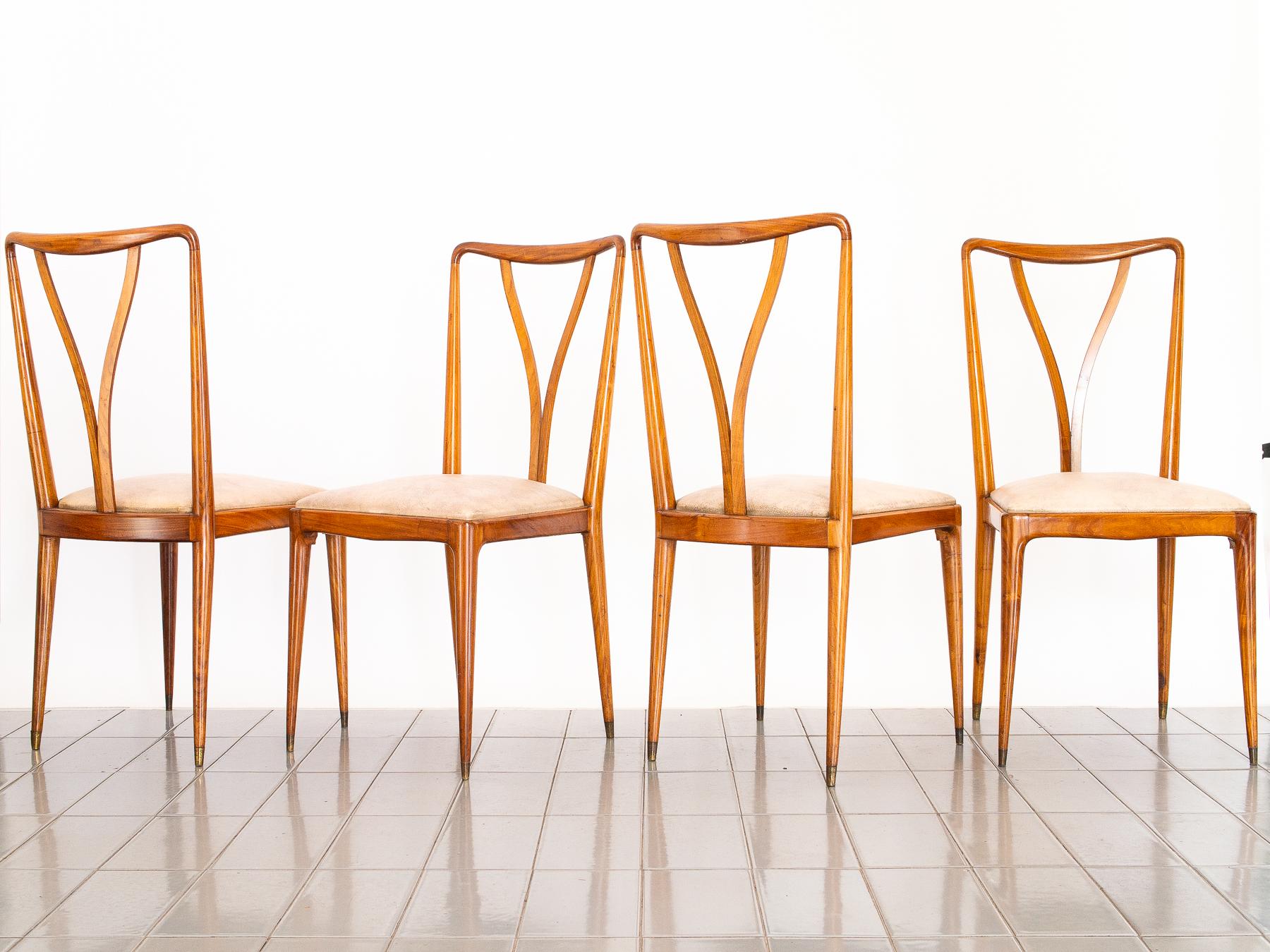 1950s Six Seats Dining Set in Caviúna Wood, by Giuseppe Scapinelli 7