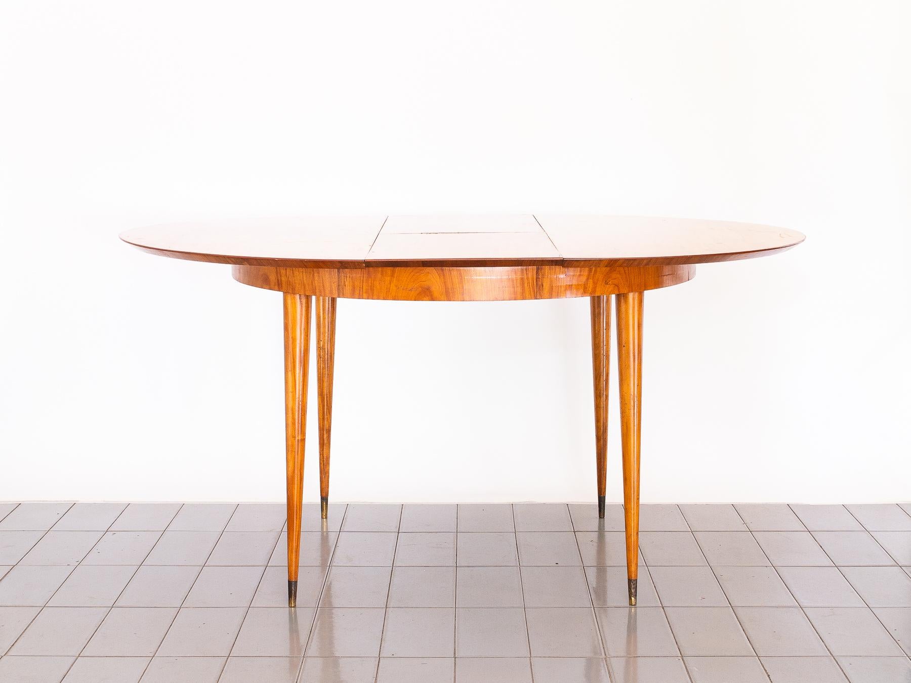 Mid-Century Modern 1950s Six Seats Dining Set in Caviúna Wood, by Giuseppe Scapinelli