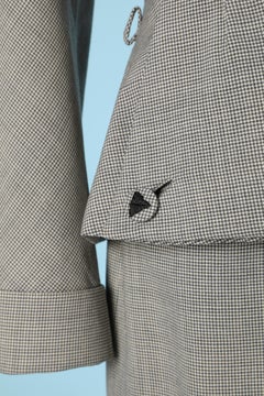 1950's skirt-suit in mini houndstooth pattern Jacques Fath