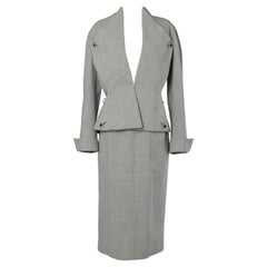 1950's skirt-suit in mini houndstooth pattern Jacques Fath