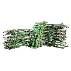 1950's Slatted Green French Outdoor Folding Chairs - Good Quantity Available