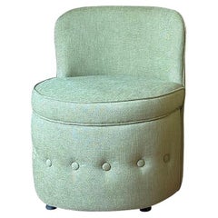 1950's slipper chair with button base