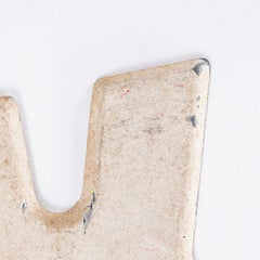 1950's Small  American Vintage Gas Station Enamel Marquee Letter - K