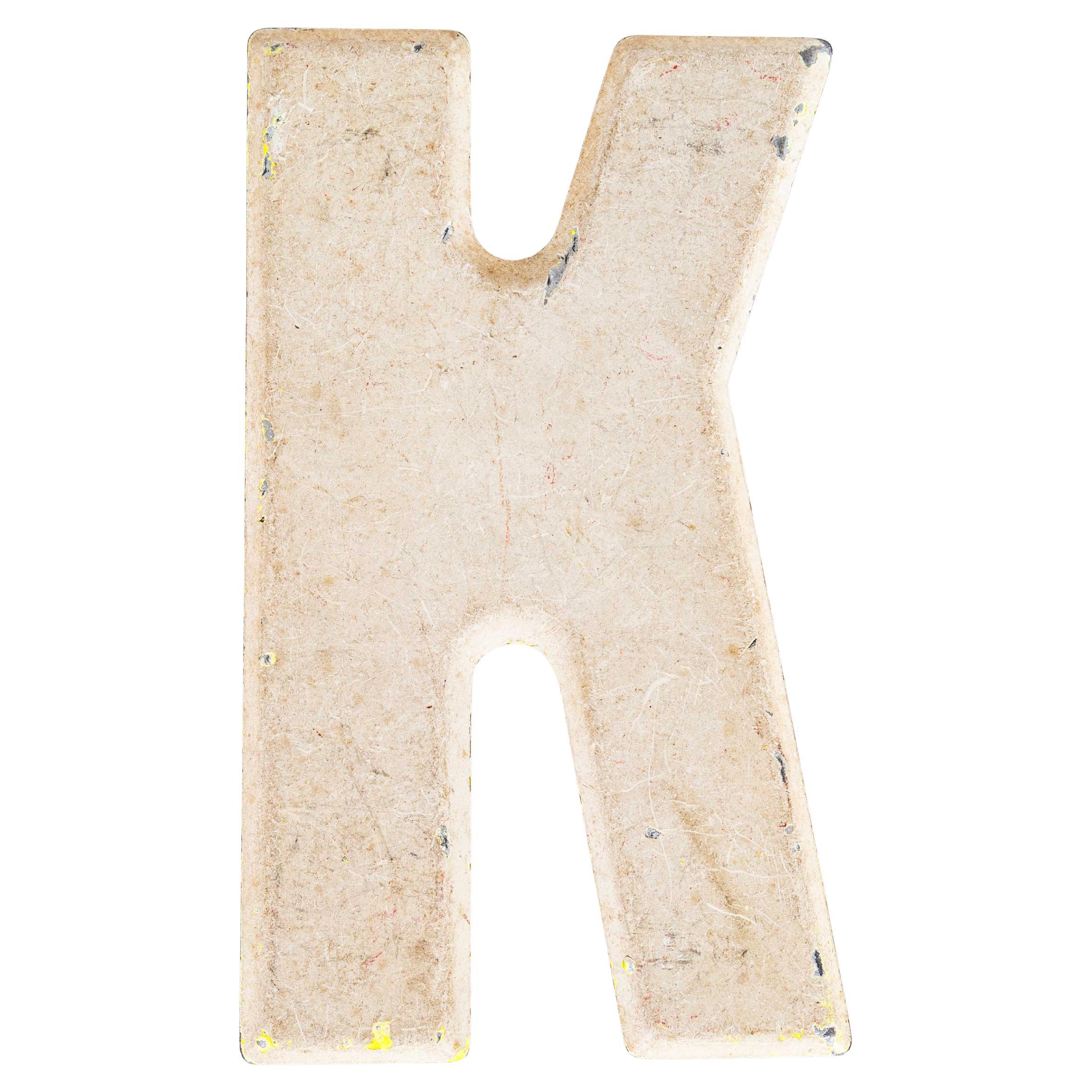 Anni '50 Piccolo  Lettera smaltata della stazione di servizio vintage americana - K.K.