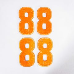 Número de marquesina esmaltada de gasolinera vintage americana pequeña de los años 50 - 8