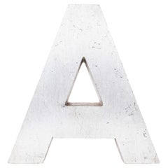 1950's Small Cast Aluminium Sign Letter - A