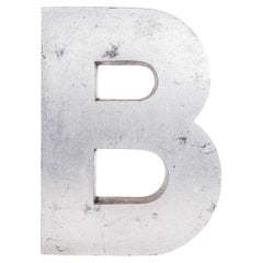 Vintage 1950's Small Cast Aluminium Sign Letter - B