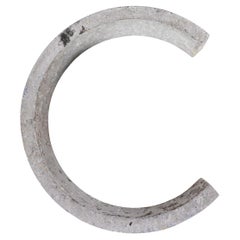 1950's Small Cast Aluminium Sign Letter - C