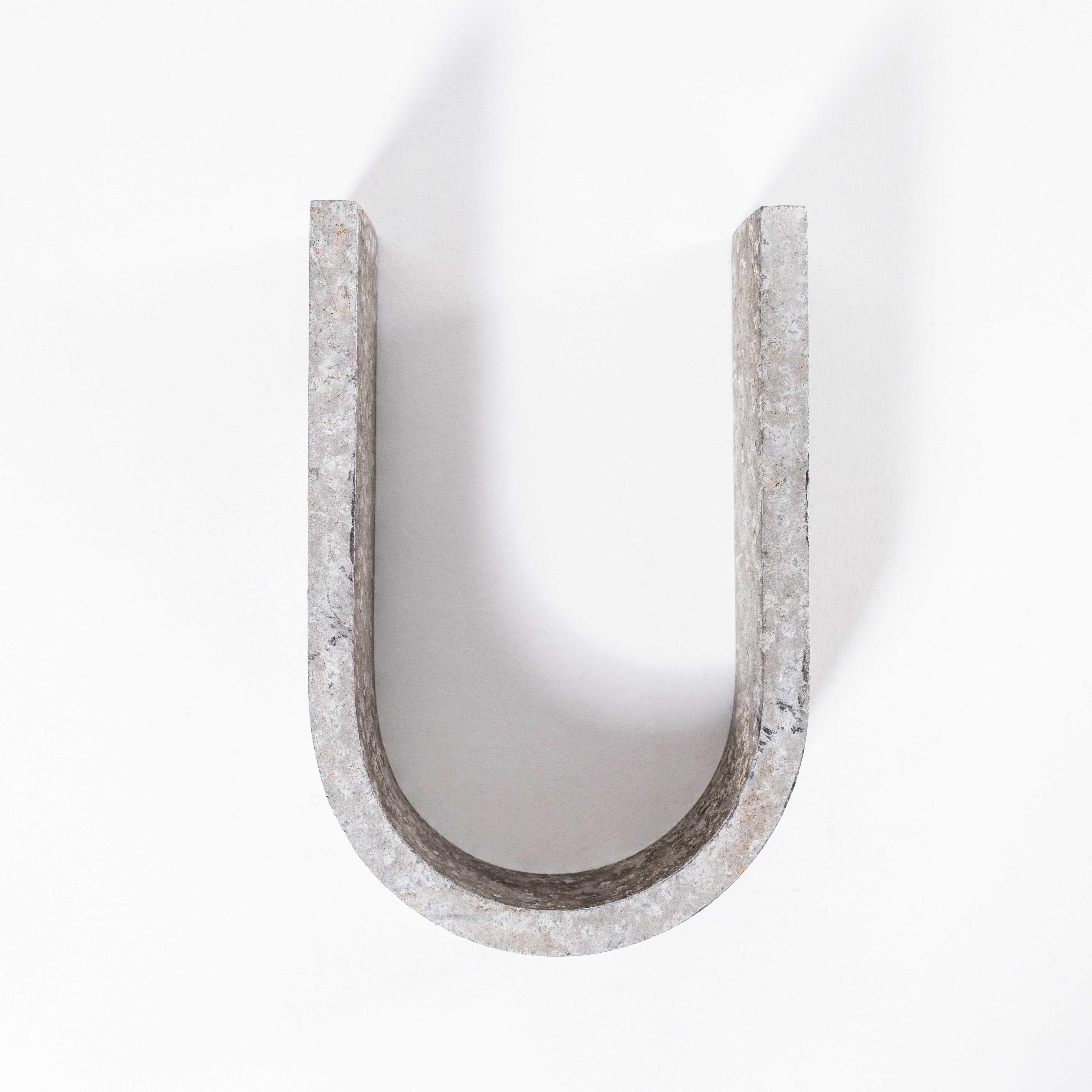 Mid-20th Century 1950's Small Cast Aluminium Sign Letter - U For Sale