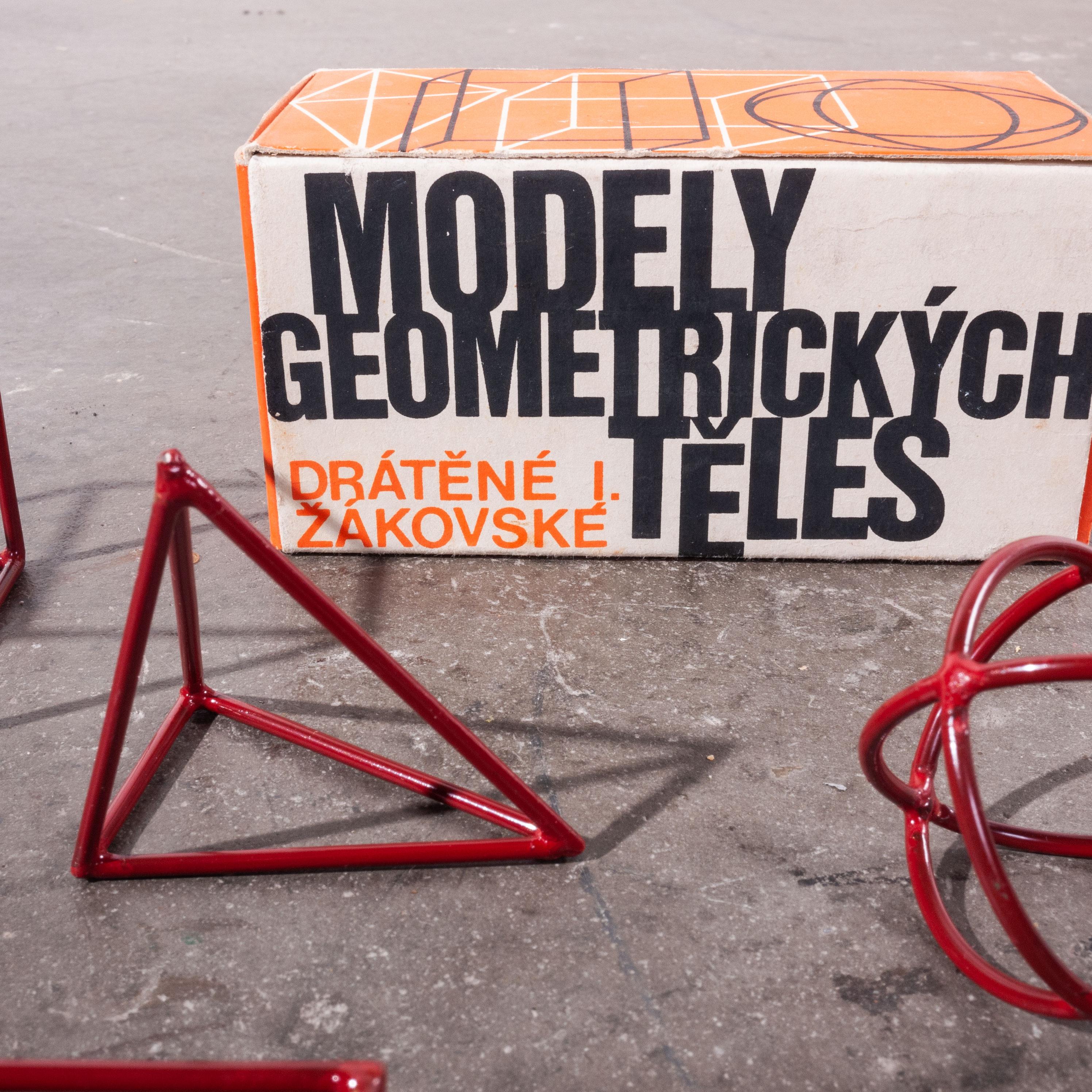 1950s Small Geometric Model Set, New Old Stock In Good Condition In Hook, Hampshire