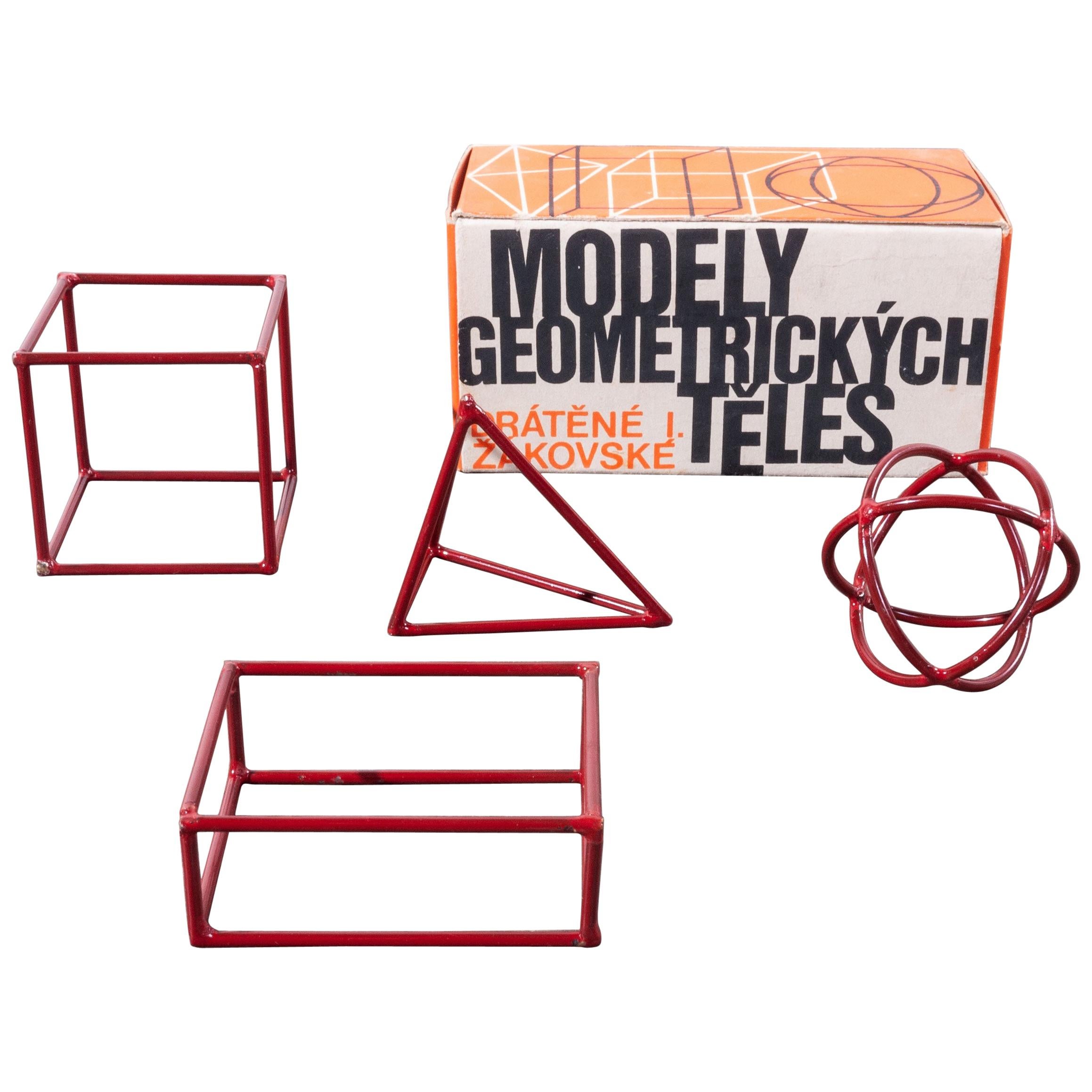 1950s Small Geometric Model Set, New Old Stock