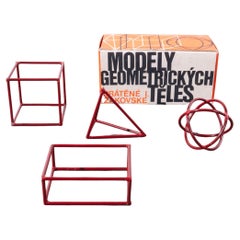 1950s Small Geometric Model Set, New Old Stock