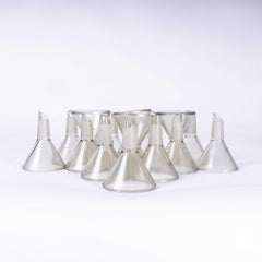 1950's Small Glass Laboratory Funnels
