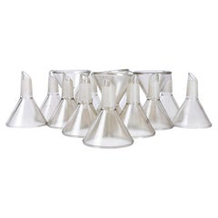 1950's Small Glass Laboratory Funnels