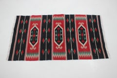 1950s Small Kilim Wool Rug/Carpet, Czechoslovakia
