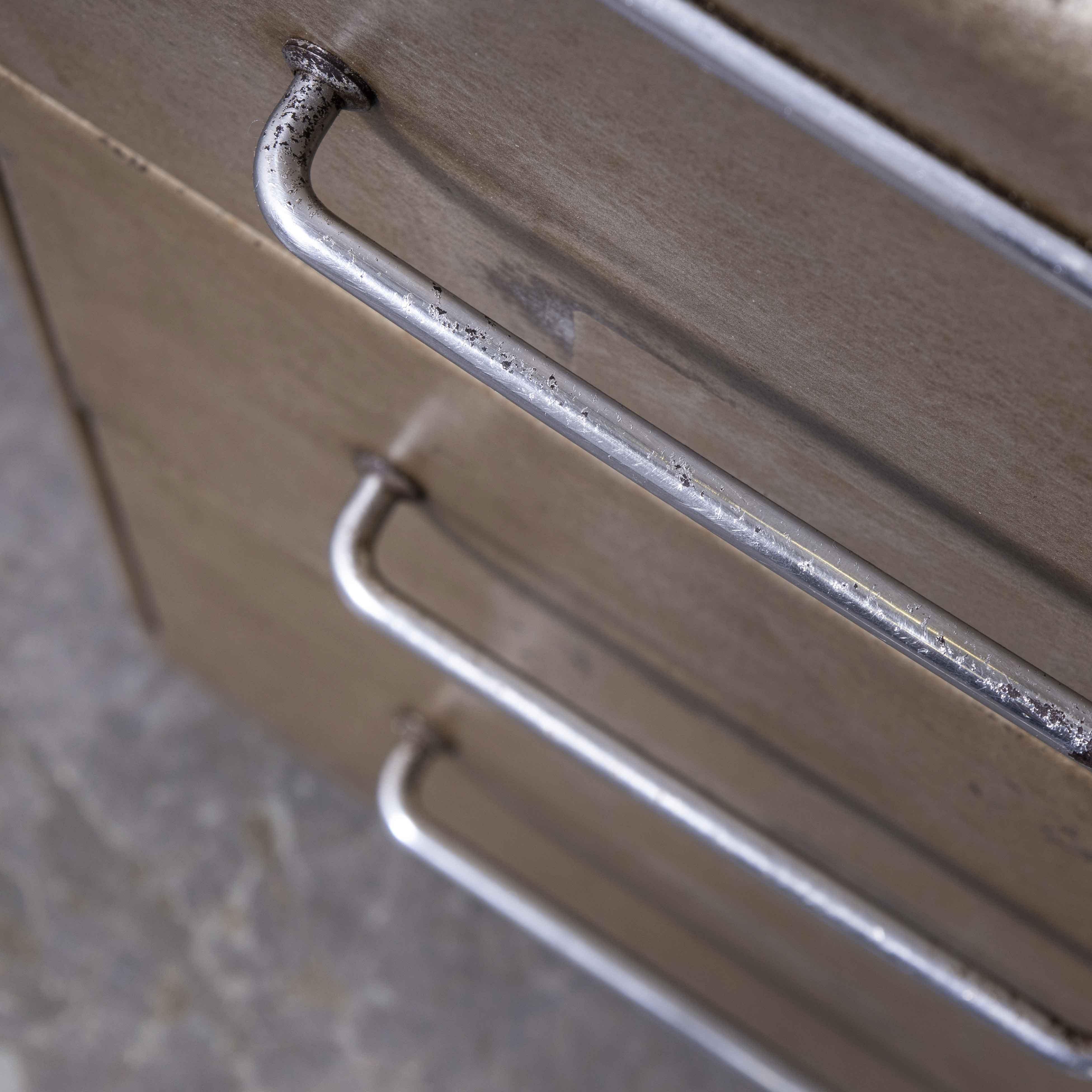 Mid-20th Century 1950's Small Metal Filing Cabinet - Three Drawer