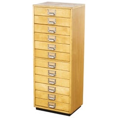 1950s Small Multi Drawer Jewelers Cabinet, Twelve Drawers