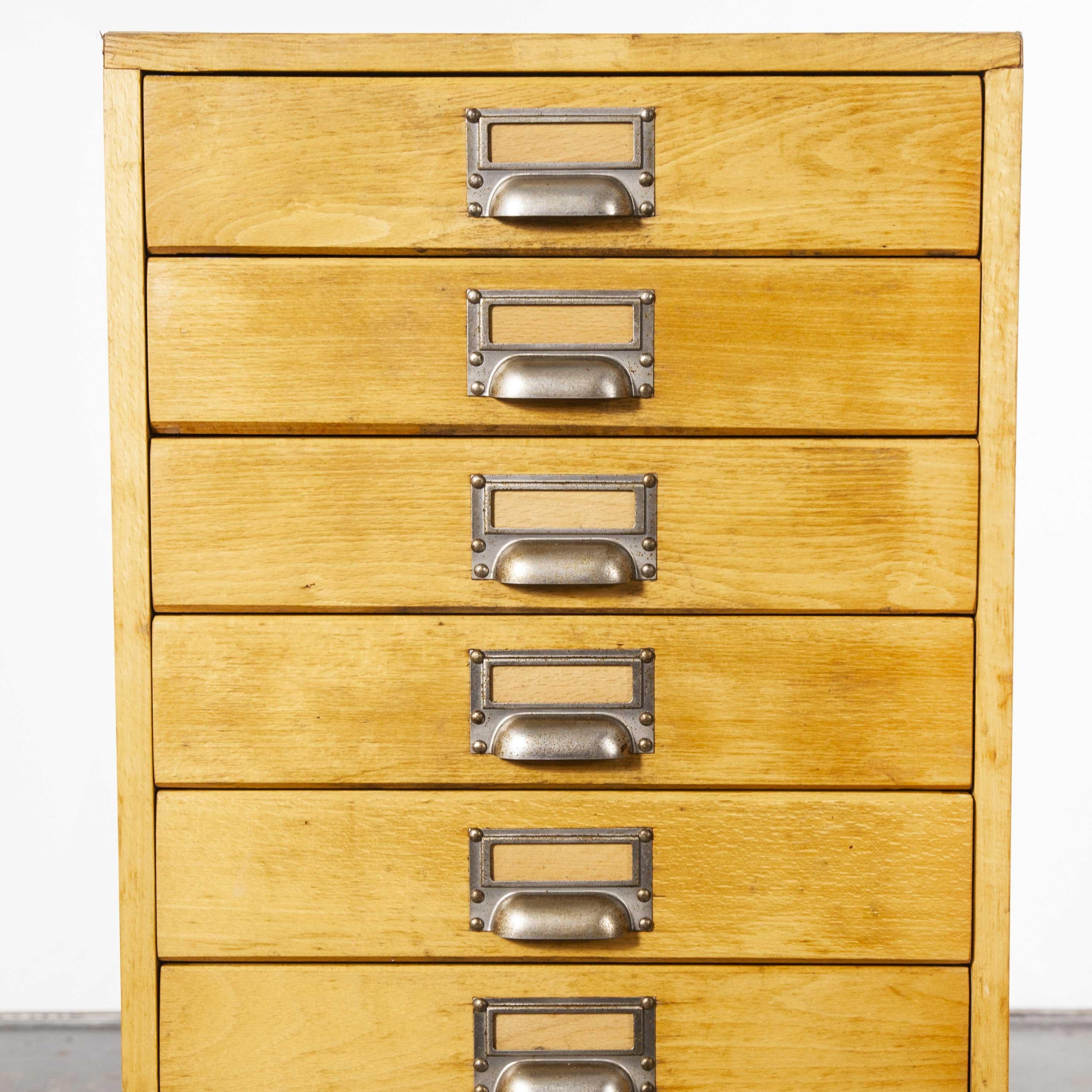1950s Small Multi Drawer Jewelers Cabinet, Twelve Drawers 1