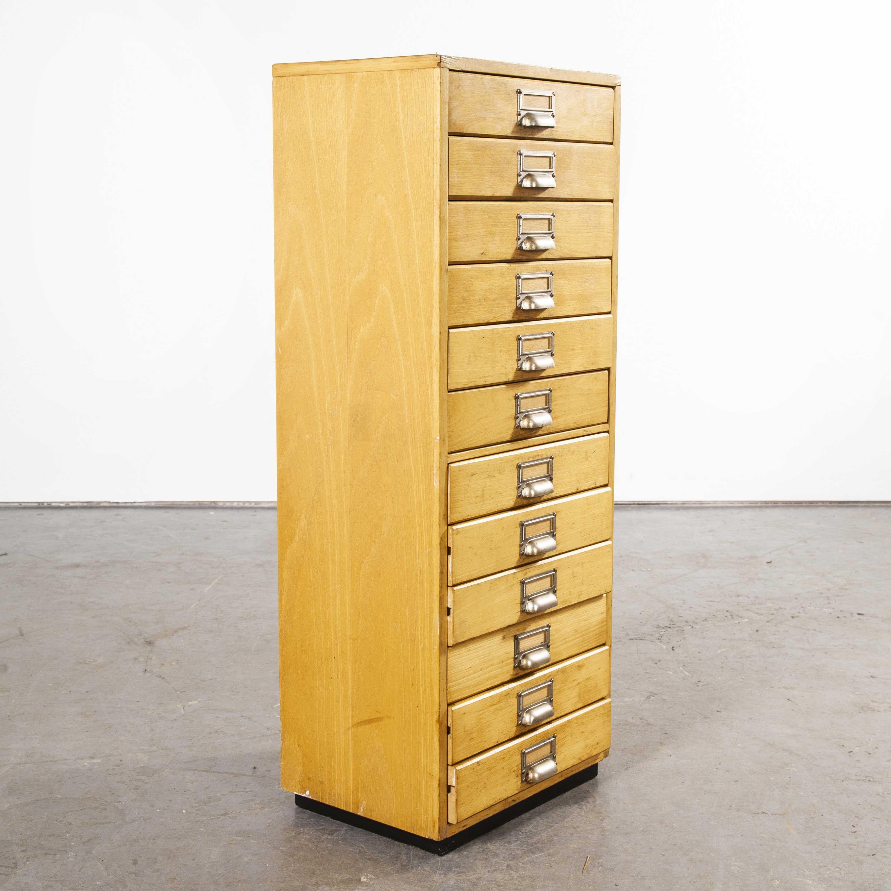 1950s Small Multi Drawer Jewelers Cabinet, Twelve Drawers 2